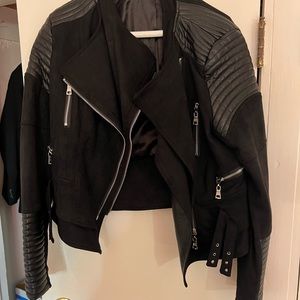 IVORY & CHAIN Ladies Moto jacket .  Bessy Biker Jacket wMATCHING ALO leggings